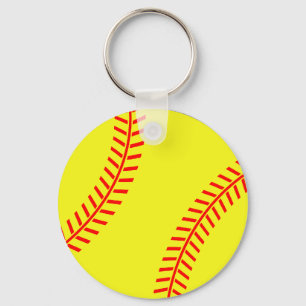 Cute softball keychain