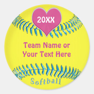 Cute Softball Stickers for Girls Softball Team
