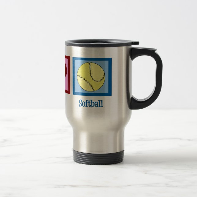 Cute Softball Travel Mug (Right)
