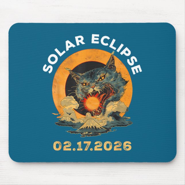 Cute Solar Eclipse 02 17 26 Mouse Mat (Front)