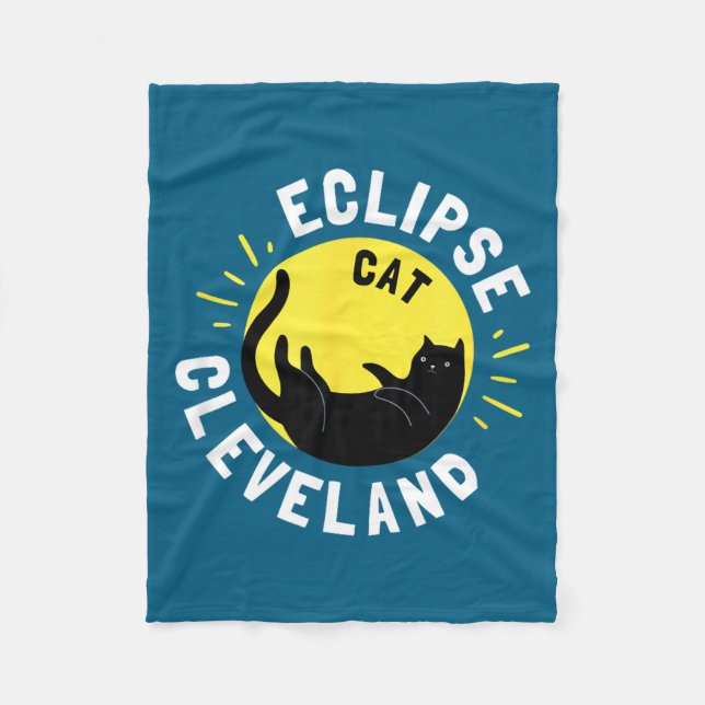Cute Solar Eclipse 4 8 24 Fleece Blanket (Front)