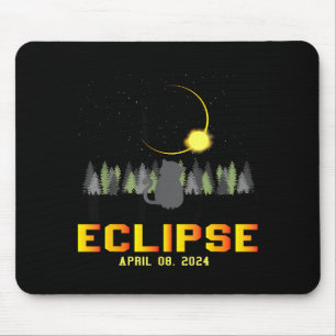 Cute Solar Eclipse 8 April Selfie Mouse Mat