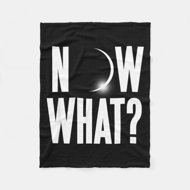 Cute Solar Eclipse August 2017 Fleece Blanket (Front)