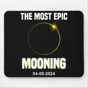 Cute Solar Eclipse Mooning 04 08 Mouse Mat