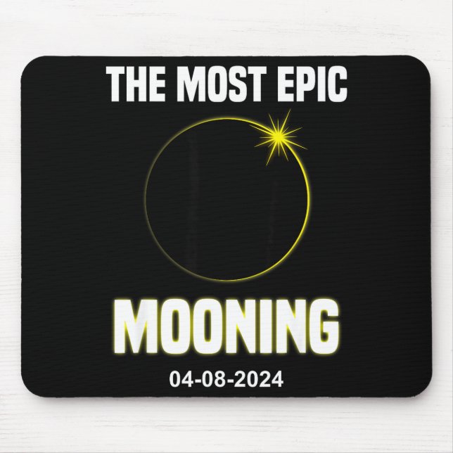 Cute Solar Eclipse Mooning 04 08 Mouse Mat (Front)
