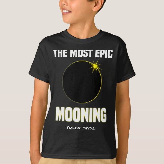 Cute Solar Eclipse Mooning 04 08 T-Shirt (Front)