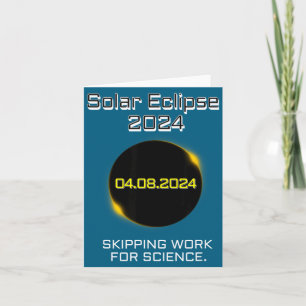 Cute Solar Eclipse Skipping Work Science Card