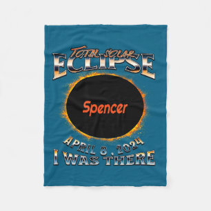 Cute Solar Eclipse Spencer Indiana There Fleece Blanket