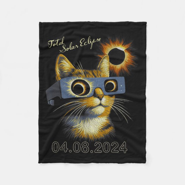 Cute Solar Eclipse Total Solar Eclipse Fleece Blanket (Front)