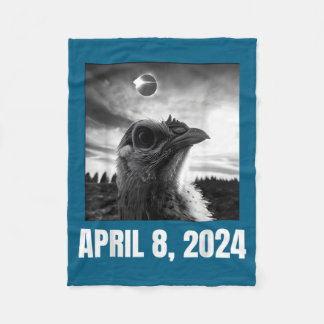 Cute Solar Eclipse Totality April 8 Fleece Blanket