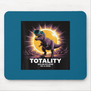 Cute Solar Totality August 12 Dinosaur Mouse Mat