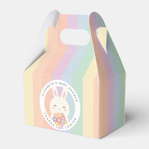 Cute Some Bunny is On The Way Rainbow Baby Shower Favour Box