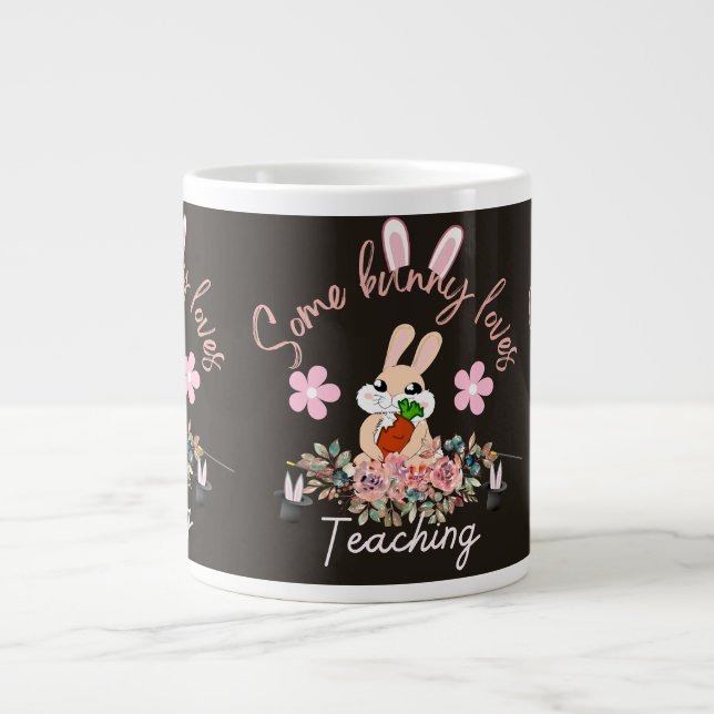 Cute some bunny loves teaching mug (Front)