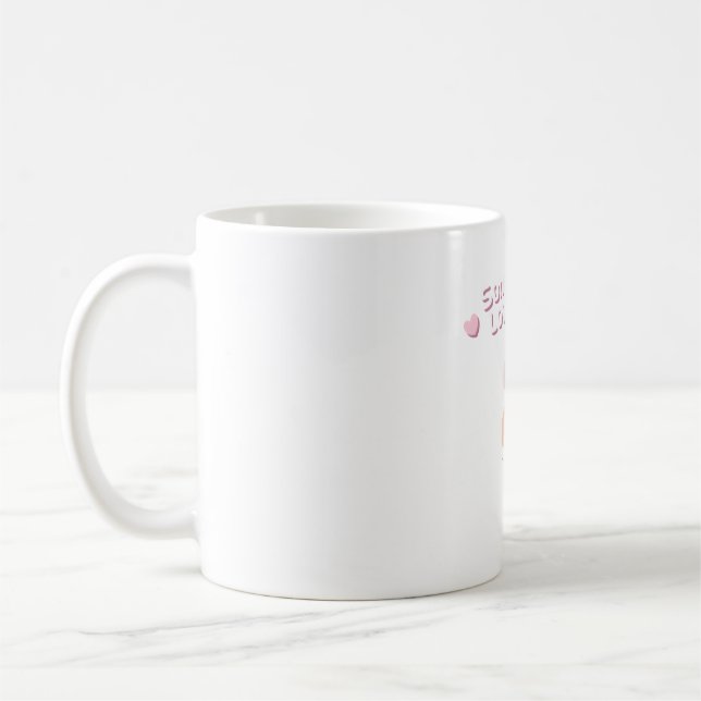 Cute Some Bunny Loves You, Valentines Day Pun Humo Coffee Mug (Left)