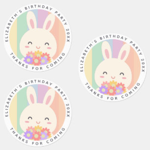 Cute Some Bunny Rainbow Birthday Thanks For Coming