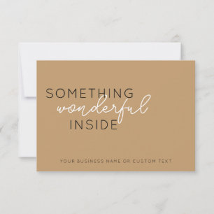 Cute Something Inside Beige Thank You Candle Care Card
