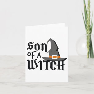 Cute Son Of A Witch Halloween Shirt Boys Wizard Wi Card