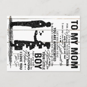 Cute Son To My Mom Gift   Lovely Family Gift Announcement Postcard