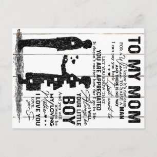 Cute Son To My Mom Gift Lovely Family Gift Postcard