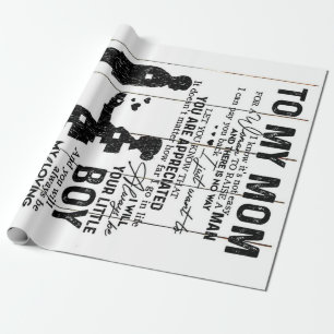 Cute Son To My Mom Gift   Lovely Family Gift Wrapping Paper