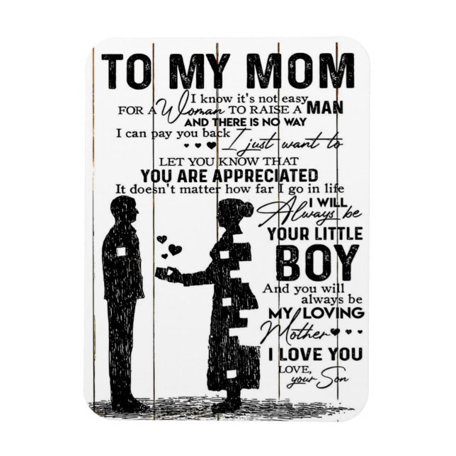 Cute Son To My Mum Gift | Lovely Family Gift Magnet (Vertical)