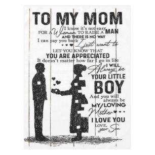 Cute Son To My Mum Gift   Lovely Family Gift Tablecloth