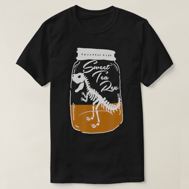 Cute Southern Sweet Tea Re Jar  Funny T Re Dinosau T-Shirt (Design Front)