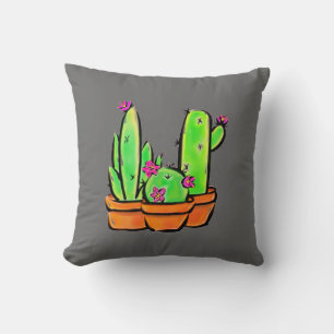 Cute southwest Cactus cacti succulents  Cushion