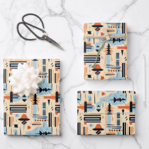 Cute Southwestern Boho tiled party Wrapping Paper Sheet