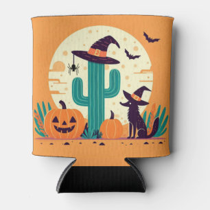 Cute, southwestern Halloween desert/cactus Can Cooler