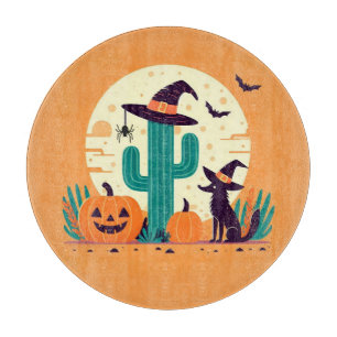 Cute, southwestern Halloween desert/cactus Cutting Board