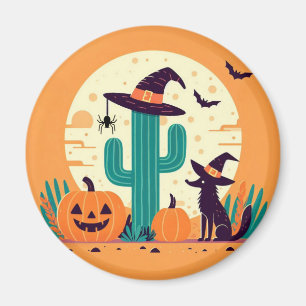 Cute, southwestern Halloween desert/cactus Magnet