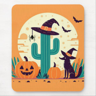 Cute, southwestern Halloween desert/cactus Mouse Mat