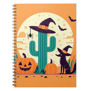 Cute, southwestern Halloween desert/cactus Notebook