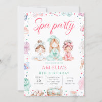 Cute Spa Party Girls Birthday