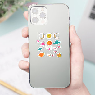 Cute Space and Ufo Stickers for Back of IPhone