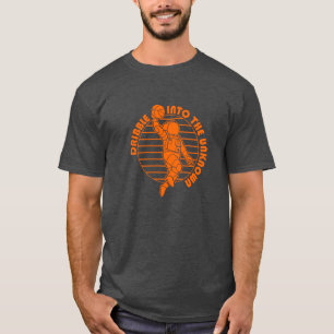 Cute Space Astronaut Playing Basketball T-Shirt