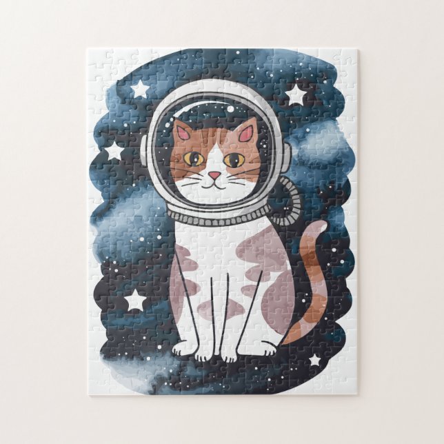 Cute Space Cat Astronaut  Jigsaw Puzzle (Vertical)