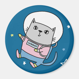 Cute Space Cat Magnet