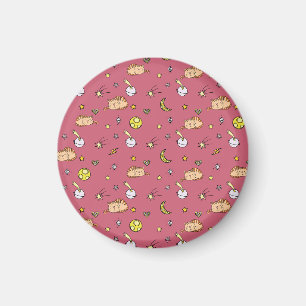 Cute Space Cat Pattern – Adorable Cosmic Kitty Magnet