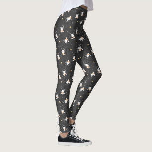 Cute space cat pattern leggings