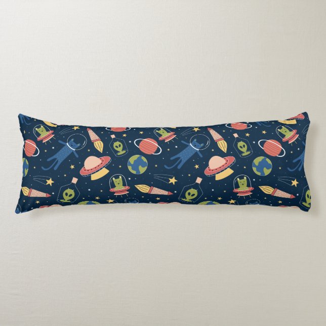 Cute Space Cats Body Cushion (Front)