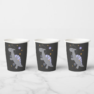 Cute Space Dinosaur Birthday Party Cup for Boys