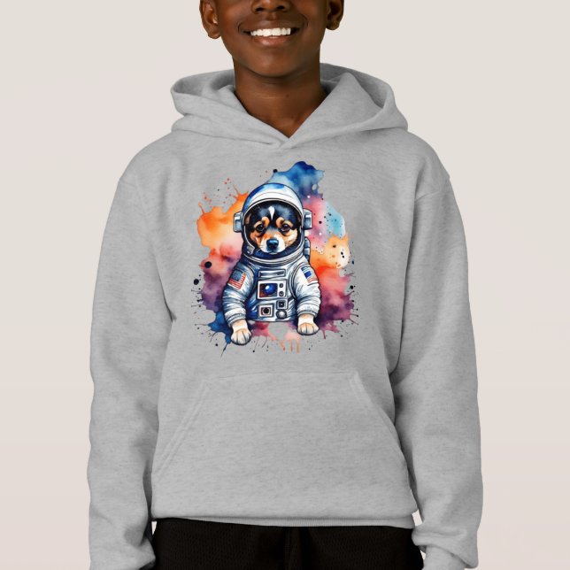 Cute space dog astronaut puppy  (Front)