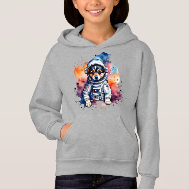 Cute space dog astronaut puppy  (Front)