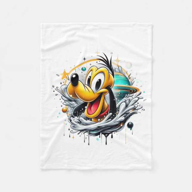 Cute Space Dog Sherpa Blanket (Front)