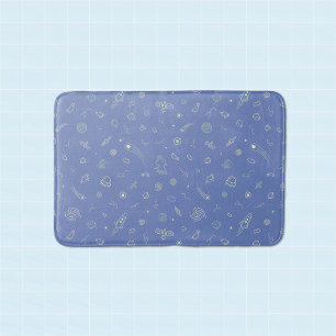 Cute Space Doodle Bath Mat