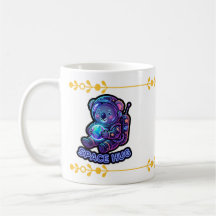 Cute Space Koala Astronaut Glowing Galaxy