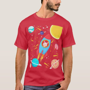 Cute Space Llama Astronaut Alpaca  T-Shirt