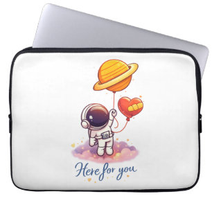 Cute Space Love Illustration Laptop Sleeve